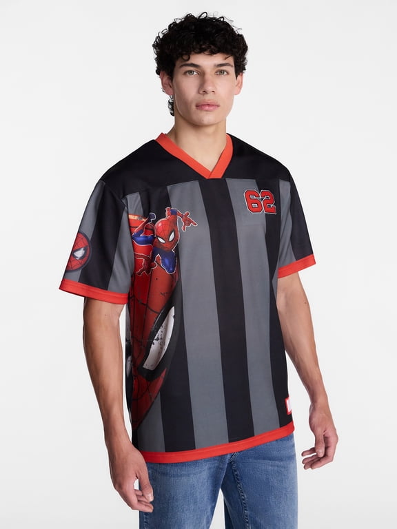 Men's and Big Men's Graphic Mesh Soccer Jersey, Sizes XS-5XL