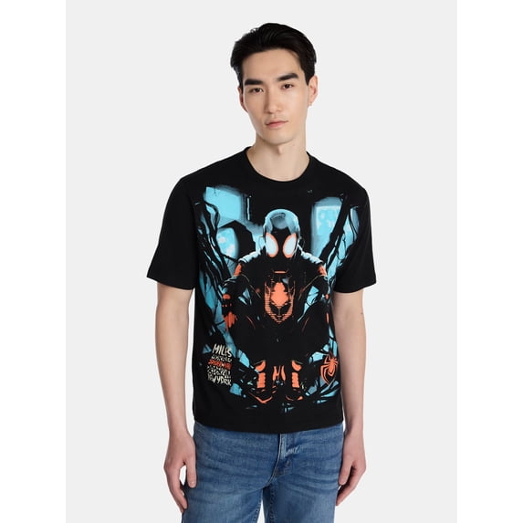 Spider-Man Men's and Big Men's Miles Morales Graphic Tee, Sizes XS-3XL
