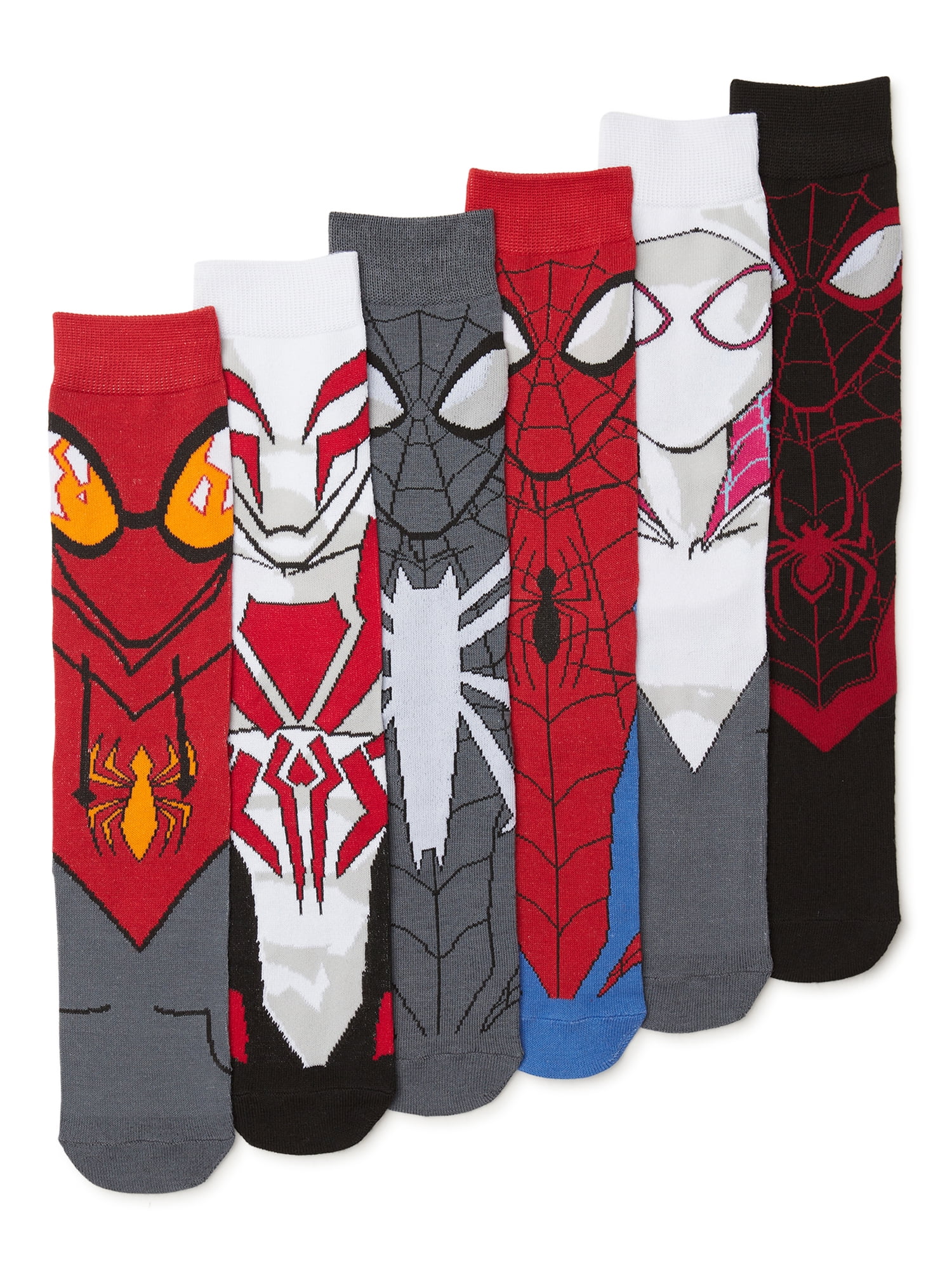 Spider-Man Men's Crew Socks, 6-Pack 