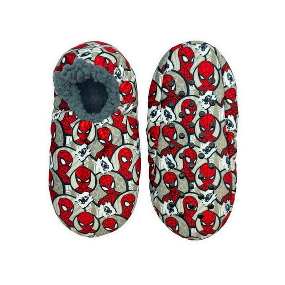 Spider-Man Men's Fuzzy Babba Slipper Socks, 1-Pack, Sizes M/L & L/XL