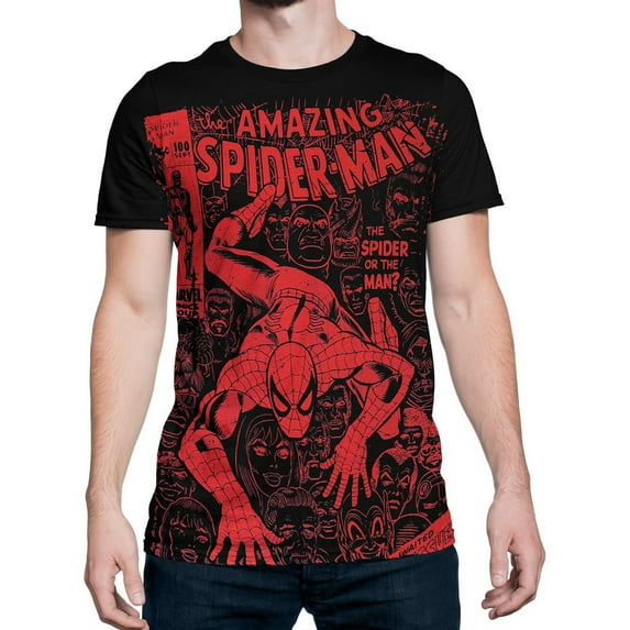 Spider-Man Men's Spider Or The Man Subway T-shirt XXX-Large Black