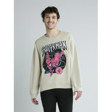 Spider-Man Men's and Big Men's Graphic Sweatshirt with Long Sleeves, Sizes S-3XL