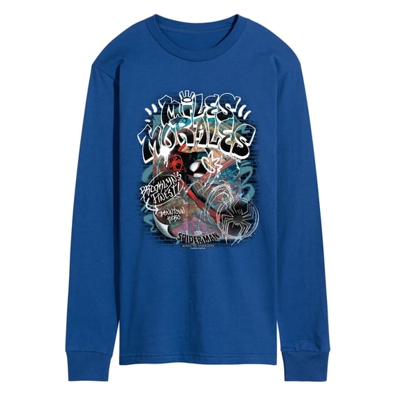 Spider-Man - Miles Graffiti Cover Long Sleeve Graphic T-Shirt