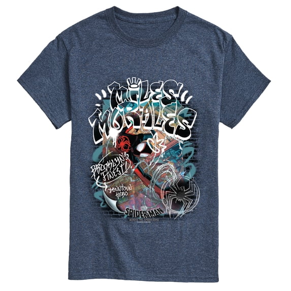 Spider-Man - Miles Graffiti Cover Short Sleeve Graphic T-Shirt