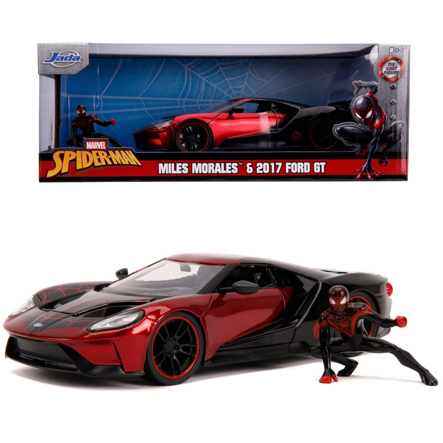 ミニカー 1:24  SPIDER-MAN &amp; 2017 FORD GT 1/24 Marvel Spiderman 2017 Ford GT Car w/Spiderman Figure | eBay