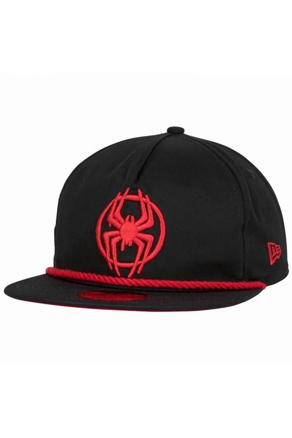 Spider-Man Miles Morales Logo New Era Adjustable Golfer Rope Hat
