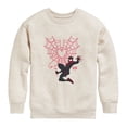 thumbnail image 1 of Spider-Man - Miles Morales Web Heart Graphic Long Sleeve Fleece Sweatshirt, 1 of 4