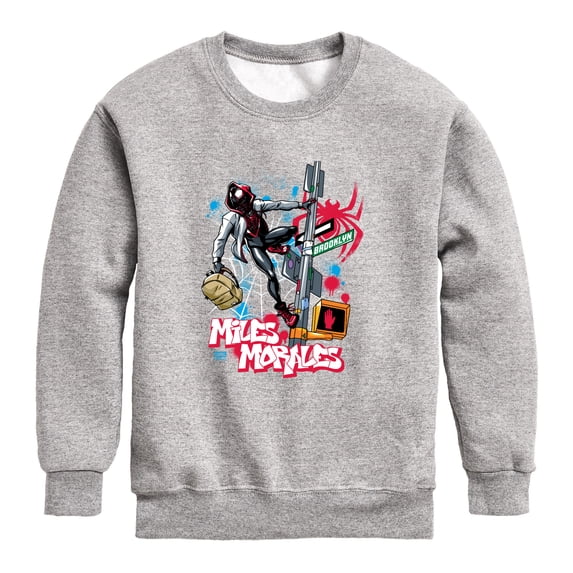 Spider-Man - Miles Morales Graphic Long Sleeve Fleece Sweatshirt