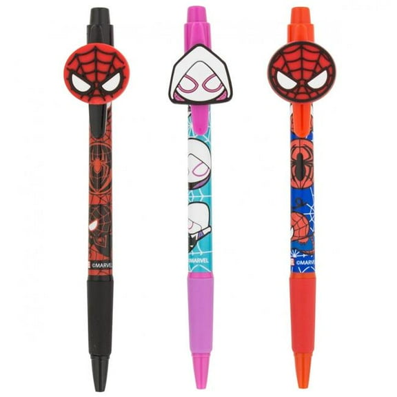 Spider-Man Miles Morales and Spider-Gwen 3-Pack Pen Set