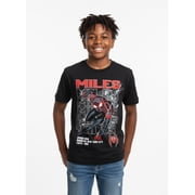 Spider-Man, Boys' & Big Boys', Miles Repeated, Short Sleeve, Graphic T-Shirt, Sizes 4-18