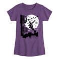 thumbnail image 1 of Spider-Man - Miles Santa Sky Scene Girls' Fitted Short Sleeve Graphic T-Shirt, 1 of 4