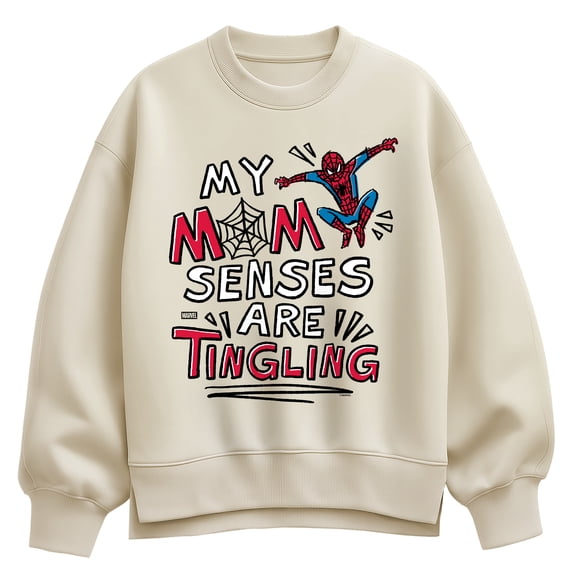 Spider-Man - Mom Senses Tingling Oversized Fleece Crew Sweatshirt