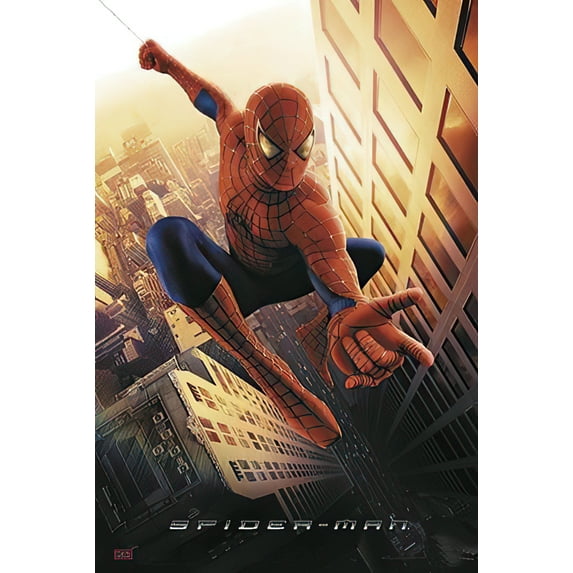 Spider-Man - Movie Poster / Print (Swinging Through New York) (Size: 27" X 40")