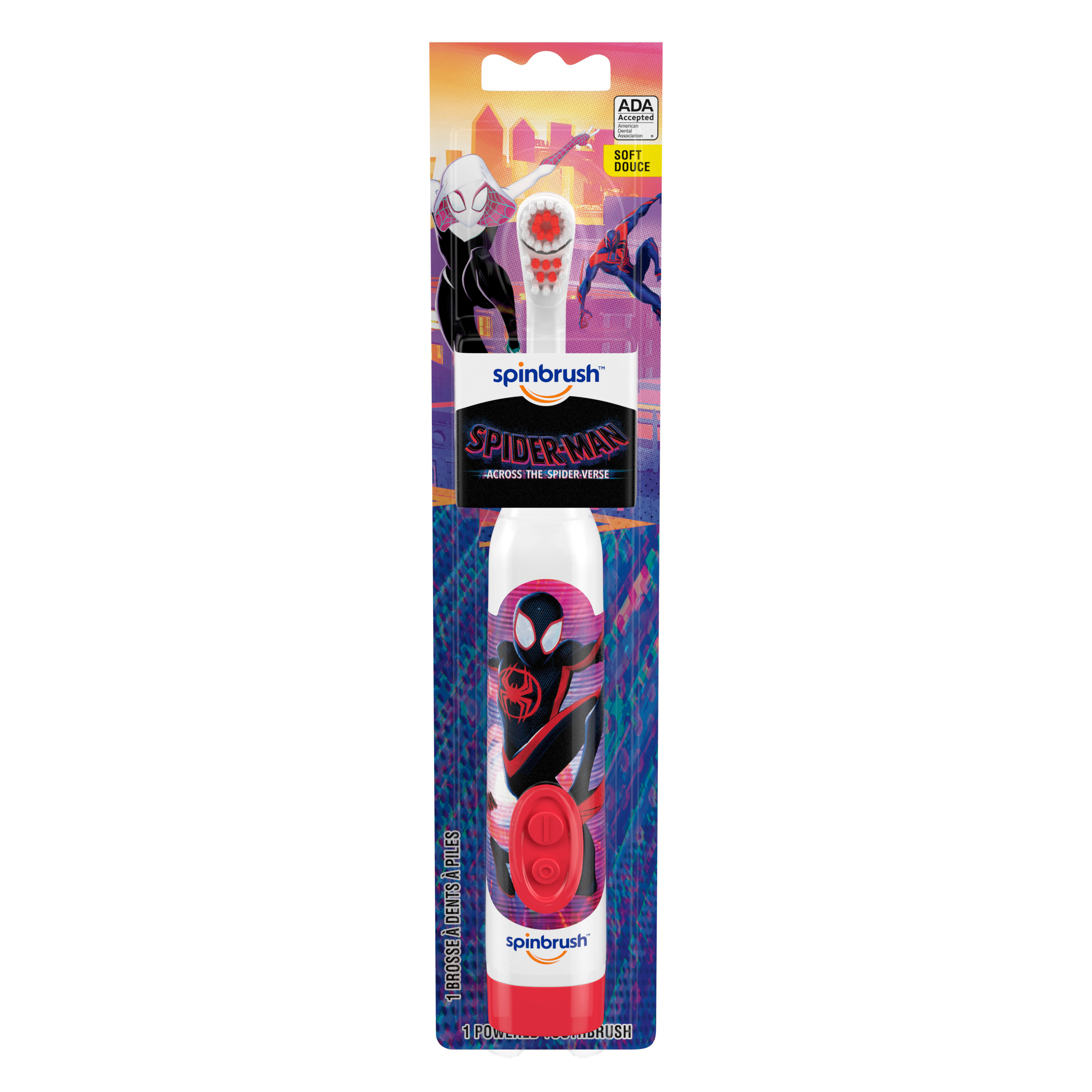 Spider-Man Movie Spinbrush Kids Electric Toothbrush, Battery-Powered, Soft Bristles, Ages 3+ - image 1 of 7