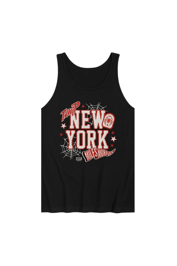 - NYC Miles Faux Patches - Men's Sleeveless Graphic Tank