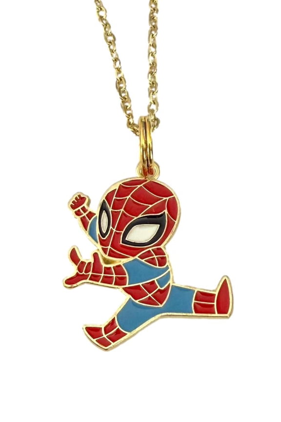 Spider-Man Necklace Superhero Cartoon Pendant