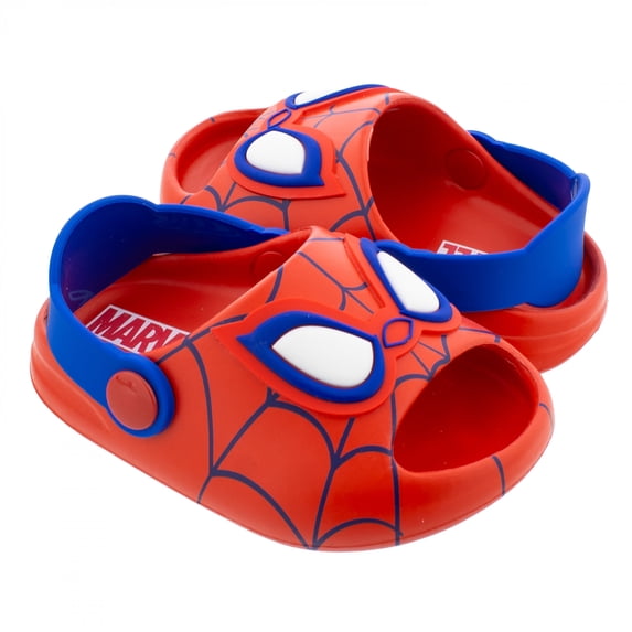 Spider-Man Open-Toed Molded Toddler Slide-in Clogs-Size 10