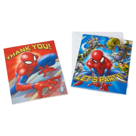 Spider-Man Party Invite and Thank You Combo Pack