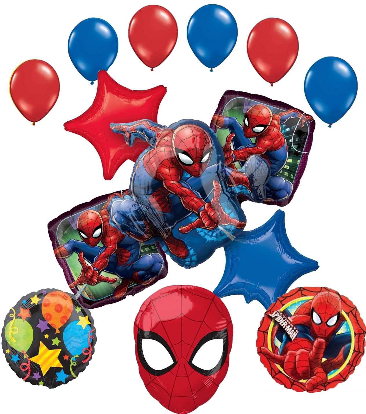 SpiderMan Party Supplies Mask Birthday Balloon Bouquet Decorations
