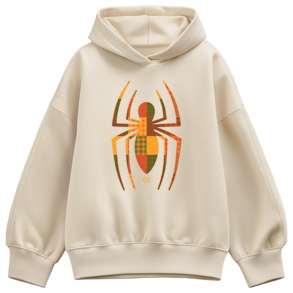 Spider-Man - Patchwork Oversized Fleece Hoodie Sweatshirt