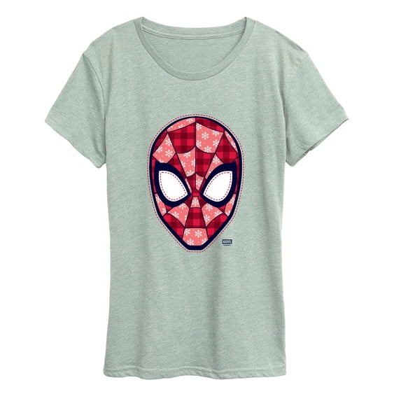 Spider-Man - Plaid & Snowflake Pattern Short Sleeve Graphic T-Shirt