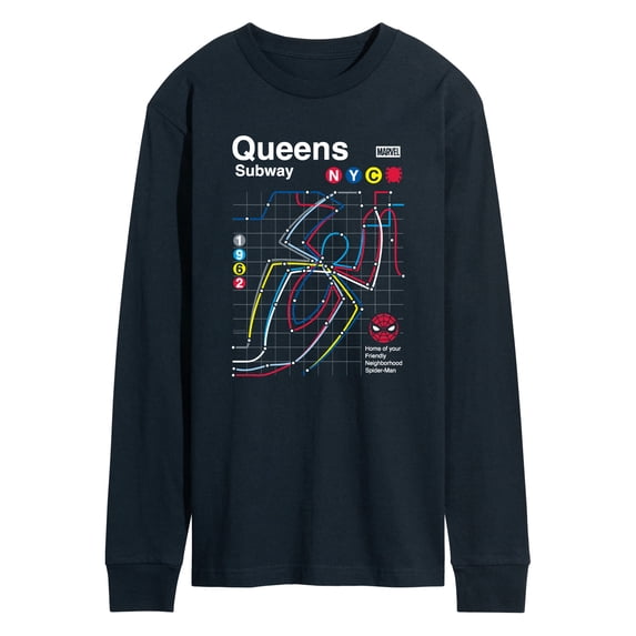 Spider-Man - Queens Subway - Men's Long Sleeve Graphic T-Shirt