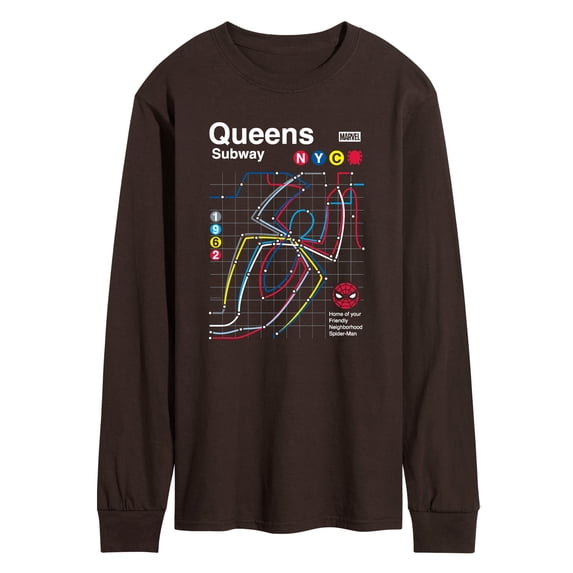 Spider-Man - Queens Subway - Men's Long Sleeve Graphic T-Shirt