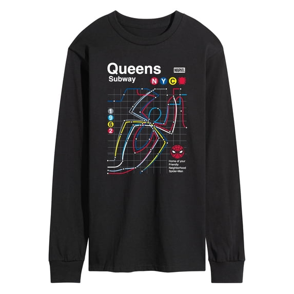 Spider-Man - Queens Subway - Men's Long Sleeve Graphic T-Shirt
