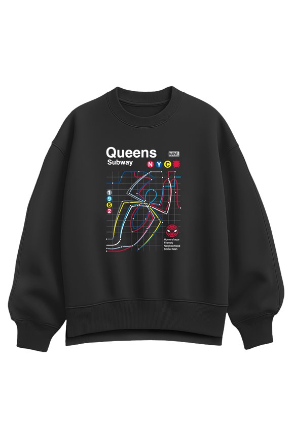 - Queens Subway - Women's Oversized Fleece Crew Sweatshirt