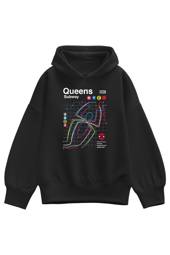 - Queens Subway - Women's Oversized Fleece Hoodie Sweatshirt