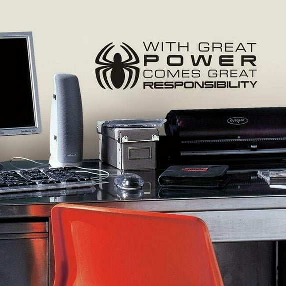 Spider-Man Quote Peel and Stick Wall Decals