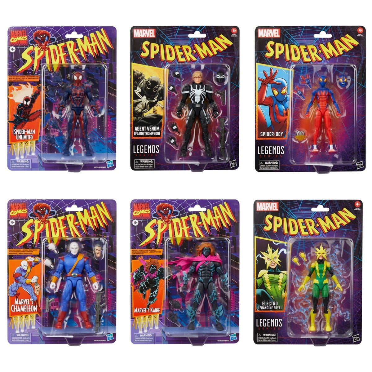 Spider-Man Retro Marvel Legends Comics 6-Inch Action Figures Wave