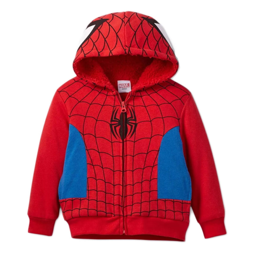 Spider-Man Sherpa Fleece Hoodie (Little Boys) - Walmart.com