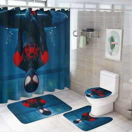 Spiderman Bathroom buy curtain and rugs