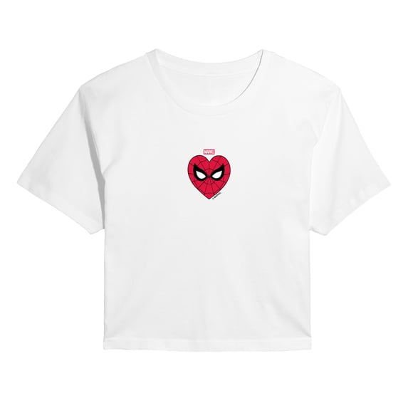 Spider-Man - Small Heart Cropped Graphic T-Shirt
