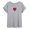 thumbnail image 1 of Spider-Man - Small Heart - Juniors Oversized Graphic T-Shirt, 1 of 4
