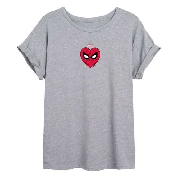 Spider-Man - Small Heart - Juniors Oversized Graphic T-Shirt