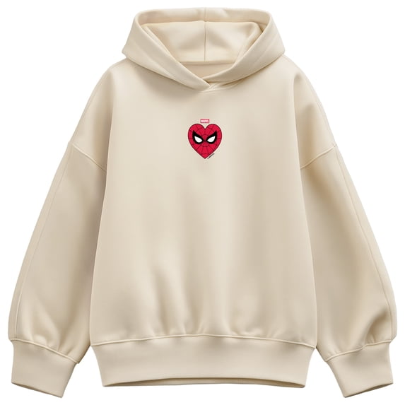 Spider-Man - Small Heart Oversized Fleece Hoodie Sweatshirt