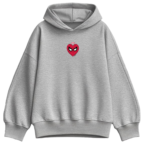 Spider-Man - Small Heart Oversized Fleece Hoodie Sweatshirt