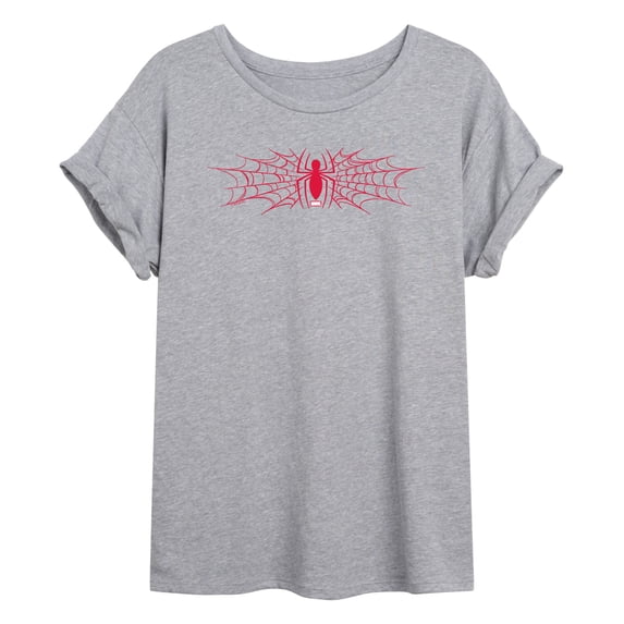 Spider-Man - Spider And Webs - Juniors Oversized Graphic T-Shirt