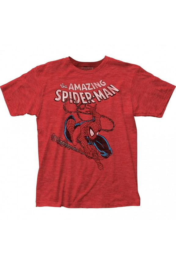 tsspdrmamazswing-M Spider-Man The Amazing Swinging Men T-Shirt - Medium