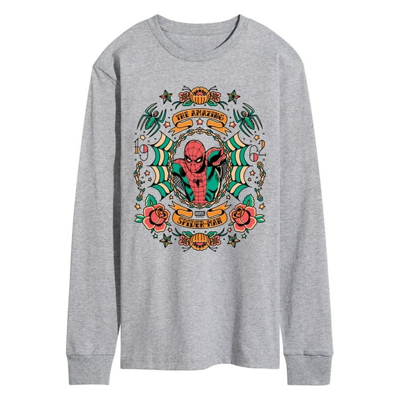 Spider-Man - Spider-Man Traditional Art - Men's Long Sleeve Graphic T-Shirt