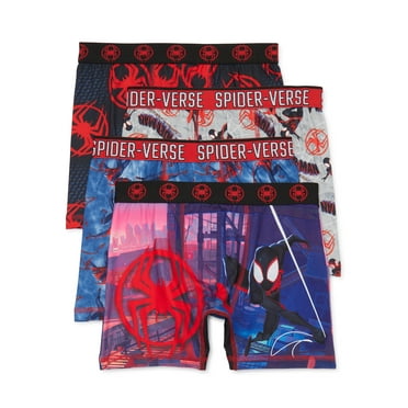 Spider-Man Spider-Verse Boys Boxer Brief Underwear, 4-Pack, Sizes XS-XL