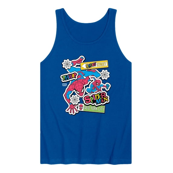 Spider-Man - Spidey Bright Stickers - Men's Sleeveless Graphic Tank