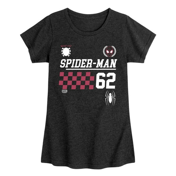 Spider-Man - Spidey Collegiate - Youth Girls Fitted Short Sleeve T-Shirt