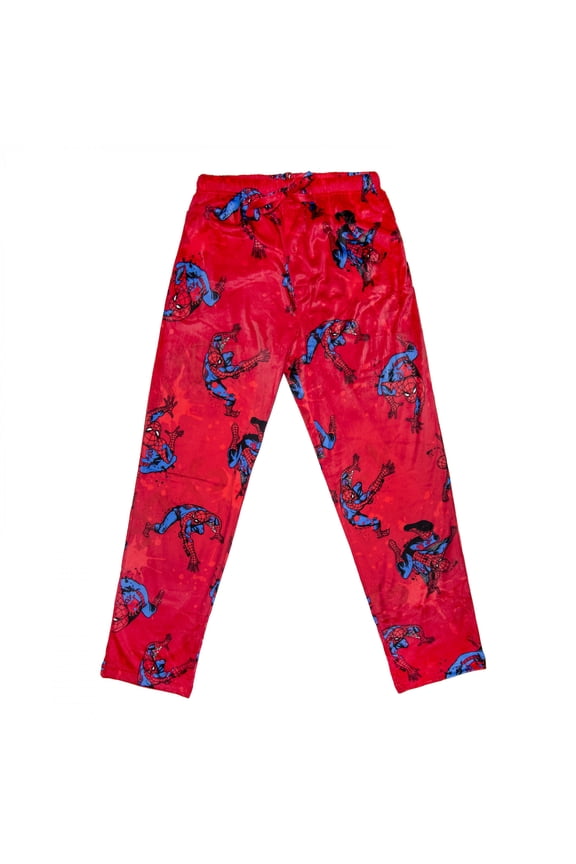 Spidey Splats Fleece Sueded Sleep Pants-Large (36-38)