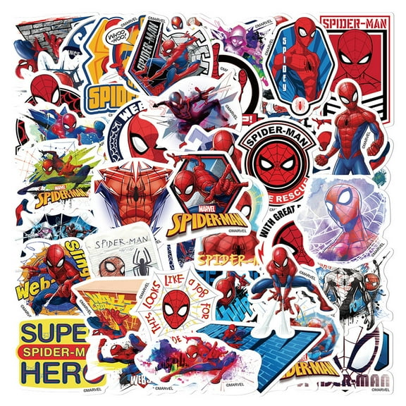 Spider-Man Sticker Pack - 100 Cute Stickers for Water Bottles, Laptops, and Phone Cases - Vinyl Decals Collection