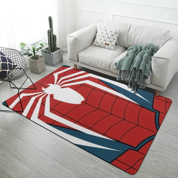Spider Man Suit Emblem Carpet Style Living Room Bedroom Soft Comfy Rug Modern 3d Entry Mats Household