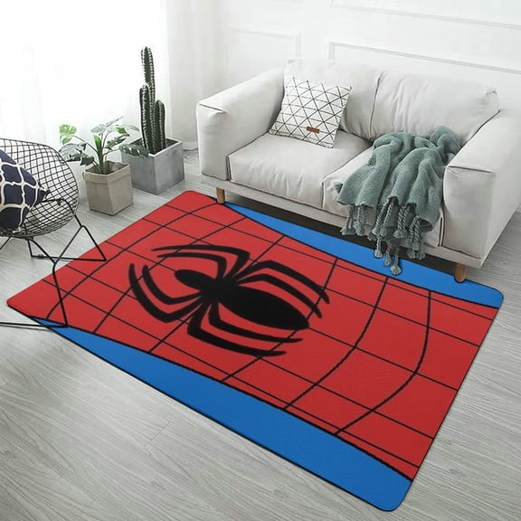 Spider Man Suit Logo Carpet Style Living Room Bedroom Soft Comfy Rug Modern 3d Entry Mats Household