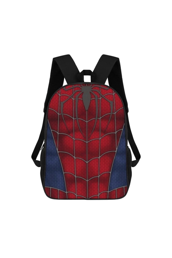 Spider Man Suit Pattern Travel Backpack 17 Inch Laptop Bag Student Backpack